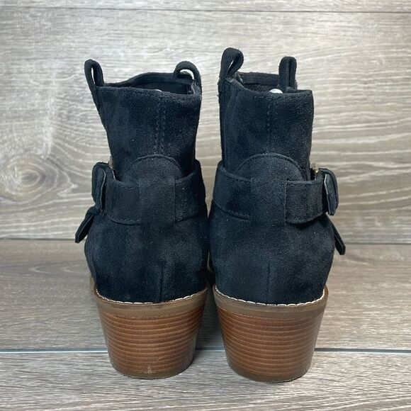 Cole Haan Grand OS Jensyn Womens Sz 7.5B Black Leather Pull On Buckle Ankle Boot - Picture 4 of 11